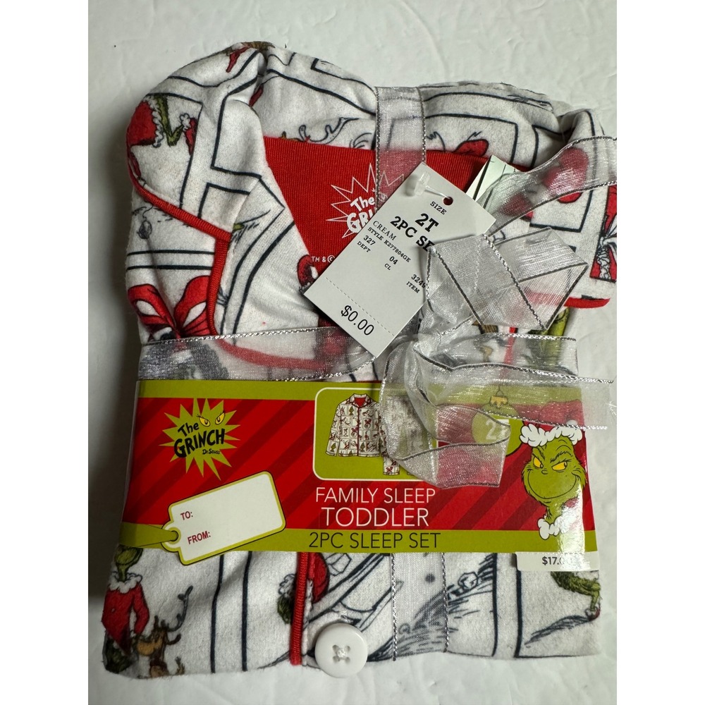The Grinch Toddler Sleep Set 2PC Size 2T‎ Pajamas Holiday